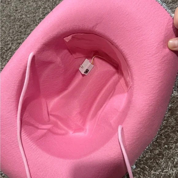 🌶️Pink Rhinestone Cowboy Hat - Picture 3 of 3